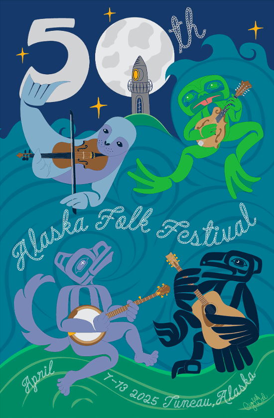 Crystal Worl, 2025 Alaska Folk Festival Guest Poster Artist